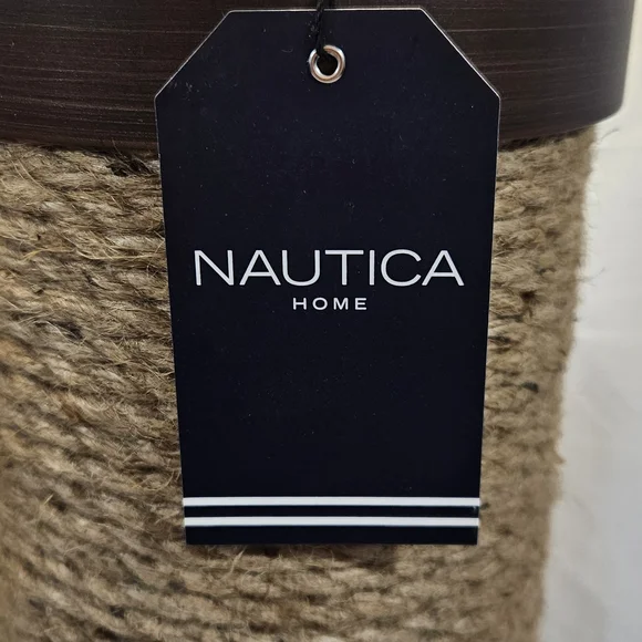 Nautica Cream and Brown Coastal Accent Decor #095. - Picture 8 of 8